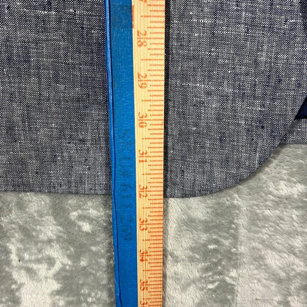 J.Crew Thompson Blazer Mens 42R Blue Excellent 100% Linen Sport Coat H5090